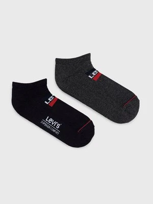 Levi's skarpetki (2-pack) męskie kolor czarny 37157.0766-midgreybla