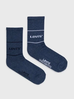 Levi's skarpetki (2-pack) męskie kolor granatowy