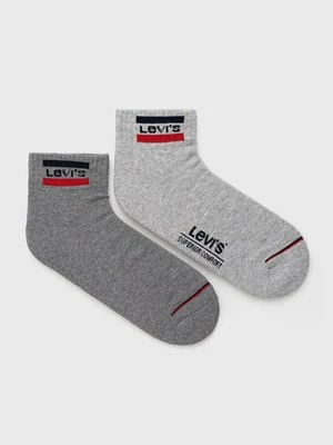 Levi's skarpetki (2-pack) męskie kolor szary