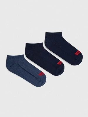 Levi's skarpetki 3-pack kolor granatowy