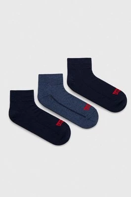 Levi's skarpetki 3-pack kolor niebieski