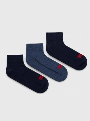 Levi's skarpetki 3-pack kolor niebieski