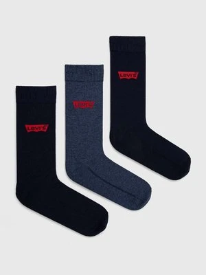 Levi's skarpetki 3-pack kolor niebieski