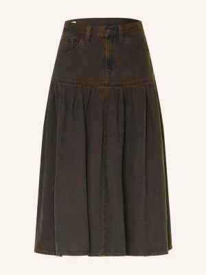 Levi's® Spódnica Dżinsowa blau CIEMNOBRĄZOWY