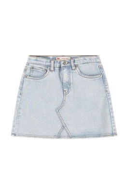 Levi's spódnica jeansowa dziecięca kolor niebieski mini prosta