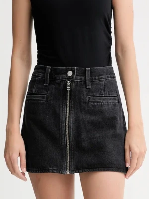 Levi's spódnica jeansowa kolor czarny mini ołówkowa 003RP