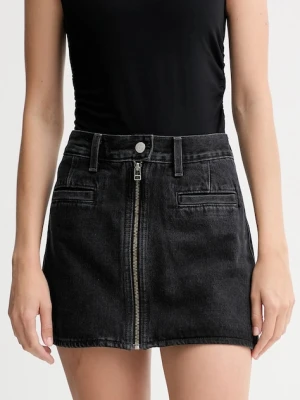 Levi's spódnica jeansowa kolor czarny mini ołówkowa 003RP