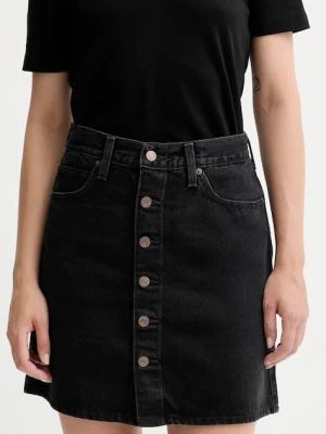 Levi's spódnica jeansowa kolor czarny mini rozkloszowana 003RO