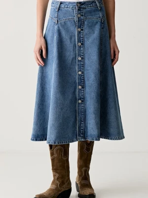 Levi's spódnica rozkloszowana jeansowa YOKED WESTERN