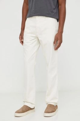 Levi's spodnie bawełniane kolor beżowy proste