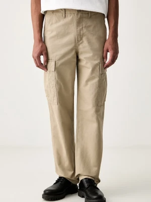Levi's spodnie cargo męskie bawełniane XX CARGO STRAIGHT beżowy