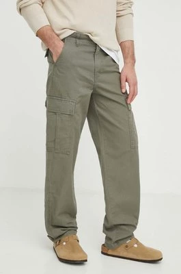 Levi's spodnie męskie kolor zielony proste