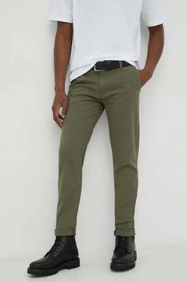 Levi's spodnie męskie kolor zielony w fasonie chinos
