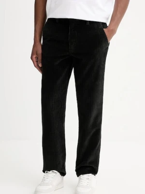 Levi's spodnie sztruksowe męskie kolor czarny proste A5753