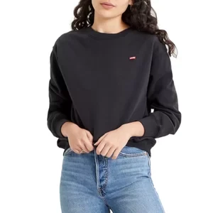 Zdjęcie produktu Levi's Standard Crew Hoodie 246880006, Damskie, Czarne, bluzy, wiskoza, rozmiar: XS Levis