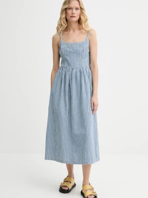 Levi's sukienka jeansowa ALESSIE BUSTIER DRESS kolor niebieski midi rozkloszowana 001WB
