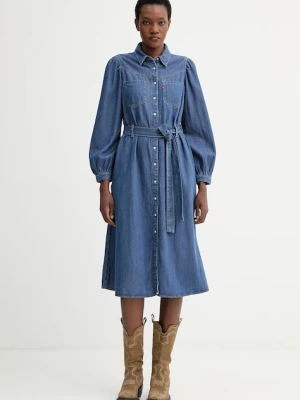 Levi's sukienka jeansowa JOURNEY LS MAXI