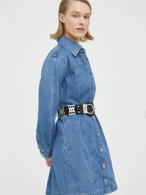 Levi's sukienka jeansowa kolor niebieski mini oversize