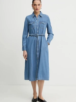 Levi's sukienka kolor niebieski mini prosta 004H3