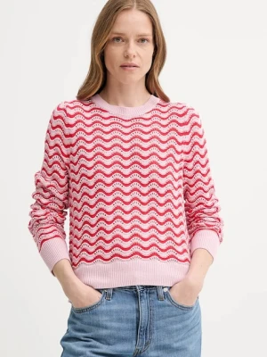 Levi's sweter bawełniany FLORENCE PNTLLE SWEATER damski kolor różowy lekki 0012O