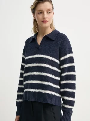 Levi's sweter SATELLITE POLO SWEATER damski kolor granatowy 0012N