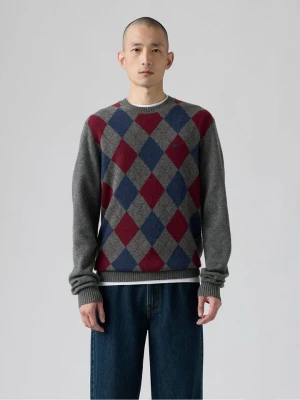 Levi's Sweter w kolorze szaro-czerwono-niebieskim rozmiar: S