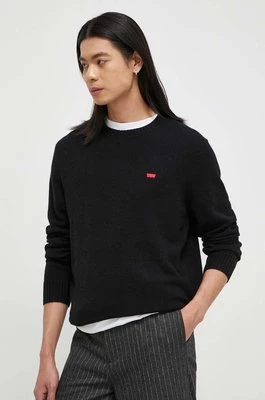 Levi's sweter wełniany męski kolor czarny lekki