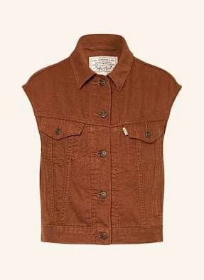 Levi's® Sweter Z Dodatkiem Lnu braun