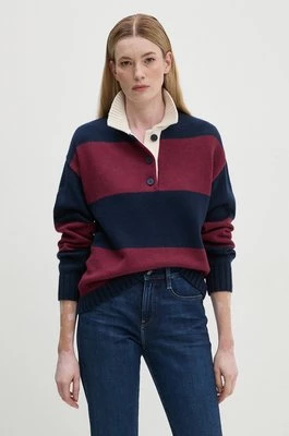 Levi's sweter z domieszką wełny damski kolor bordowy A8504