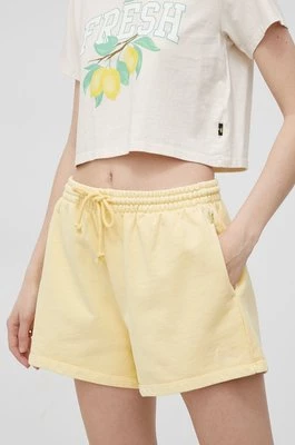 Levi's szorty bawełniane damskie kolor żółty gładkie high waist A1907.0001-YellowsOra