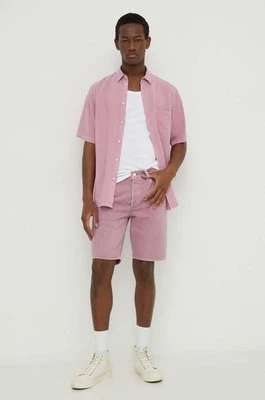 Levi's szorty bawełniane kolor różowy