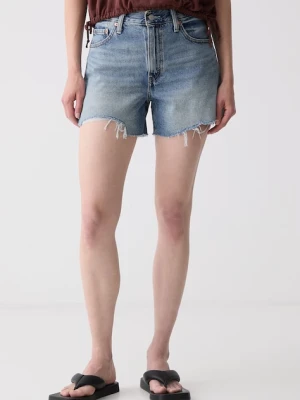 Levi's szorty damskie jeansowe RIBCAGE A-LINE niebieski
