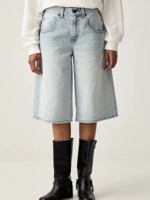 Levi's szorty damskie jeansowe SUPER BAGGY JORT niebieski
