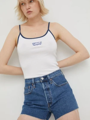 Levi's szorty jeansowe 501 ORIGINAL damskie gładkie high waist