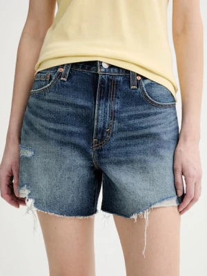 Levi's szorty damskie jeansowe RIBCAGE A-LINE niebieski