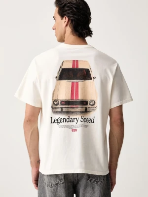 Levi's T-shirt basic męski bawełniany RELAXED FIT TEE beżowy