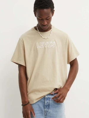 Levi's T-shirt basic męski bawełniany RELAXED FIT TEE beżowy
