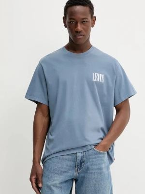 Levi's T-shirt basic męski bawełniany RELAXED FIT TEE niebieski