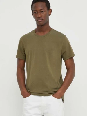 Levi's t-shirt bawełniany 2-pack męski kolor zielony gładki
