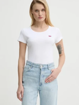 Zdjęcie produktu Levi's t-shirt bawełniany 2PACK CREWNECK TEE 2-pack damski kolor biały 74856