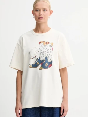 Levi's t-shirt bawełniany damski kolor beżowy 001MX