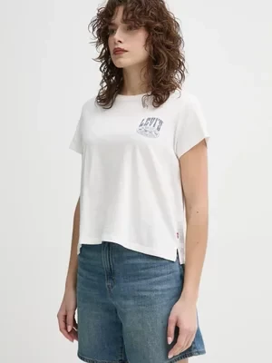 Levi's t-shirt bawełniany damski kolor beżowy A8804