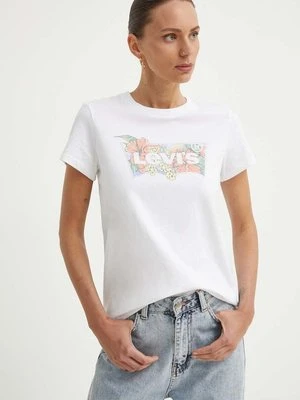 Levi's t-shirt bawełniany damski kolor biały 17369