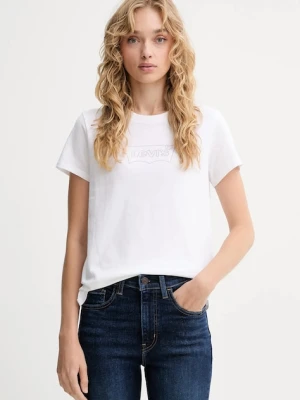 Levi's t-shirt bawełniany damski kolor biały 17369