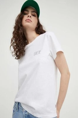 Levi's t-shirt bawełniany damski kolor biały