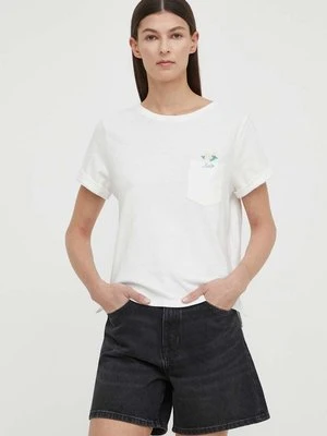 Levi's t-shirt bawełniany damski kolor biały