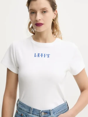 Zdjęcie produktu Levi's t-shirt bawełniany damski kolor biały A8798