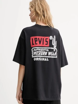 Levi's t-shirt bawełniany damski kolor czarny 000G4