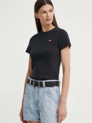 Levi's t-shirt bawełniany damski kolor czarny 000KK