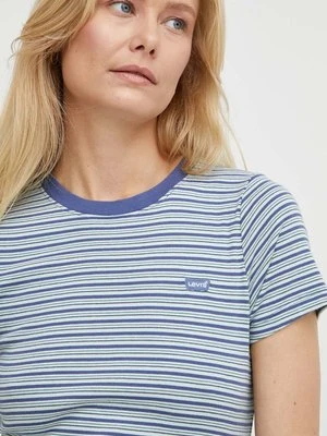 Levi's t-shirt bawełniany damski kolor granatowy